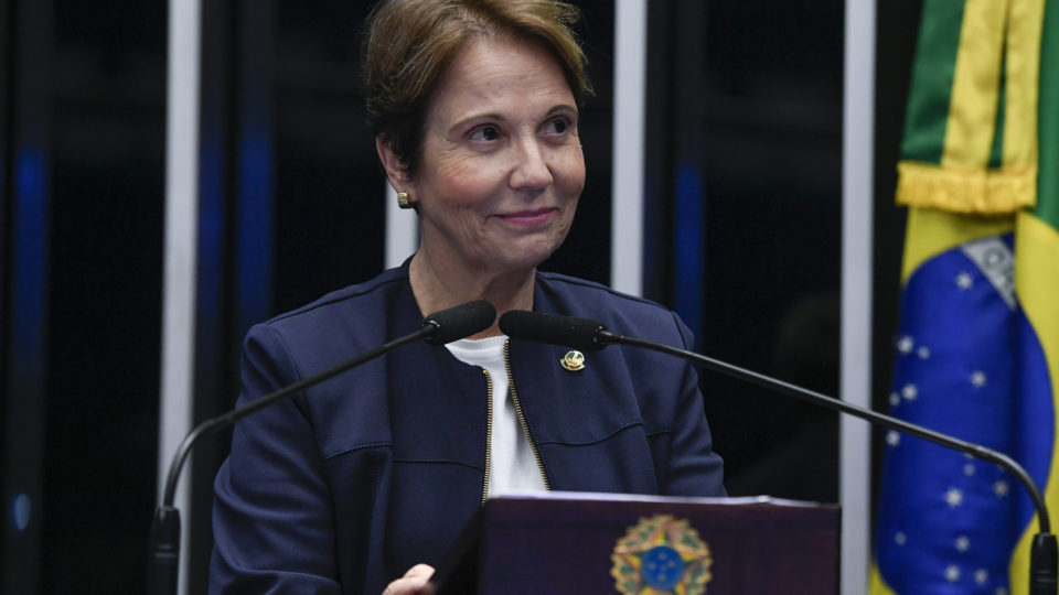 Cotada a vice de Flávio, Tereza Cristina não recebeu convite e prefere o Senado